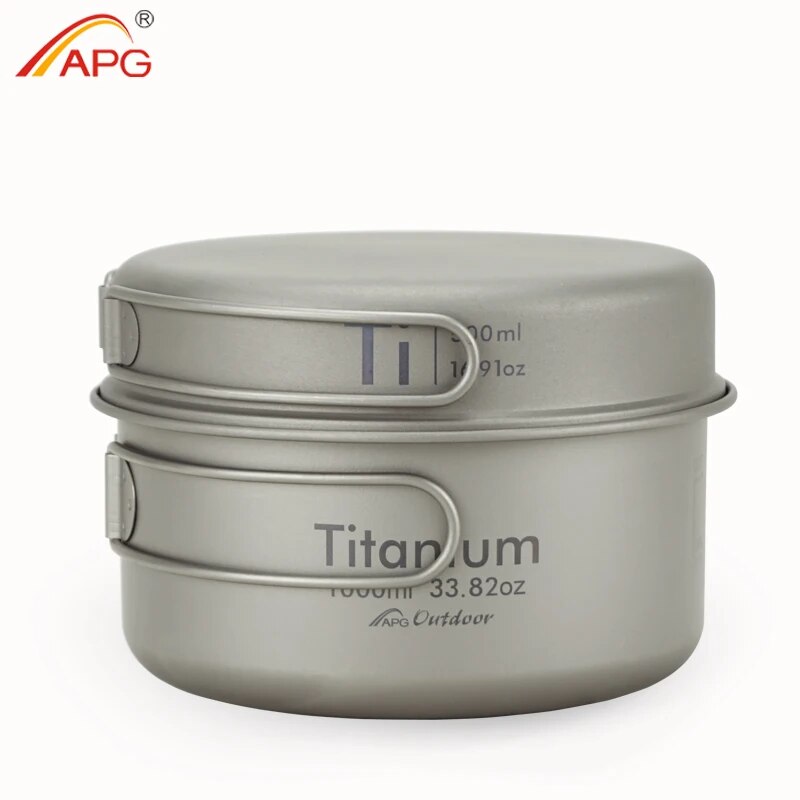 Camping Cooking Mug - APG Ultralight Titanium Pan Outdoor Camping