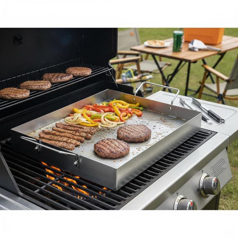Camping Cooking Handle - Free Shipping-Rectangular Flat Top Plate 17x13