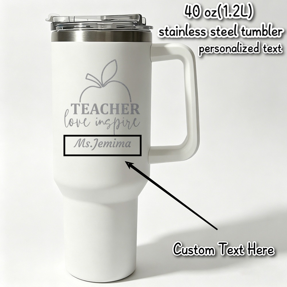 Camping Cooking Mug - 1L Teacher personalized text bottle Stainless