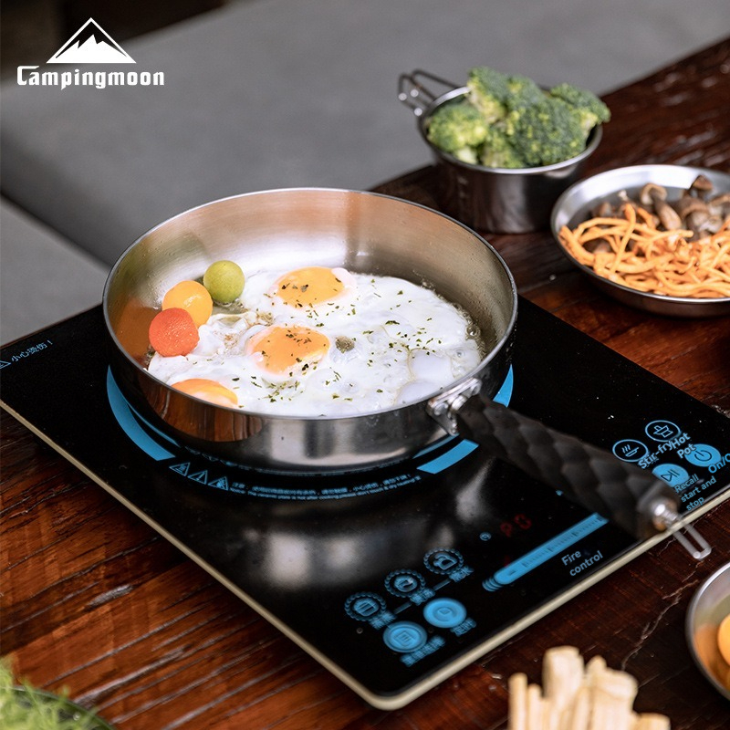 Camping Cooking Pan - CAMPINGMOON CC-23 camping three-layer steel frying