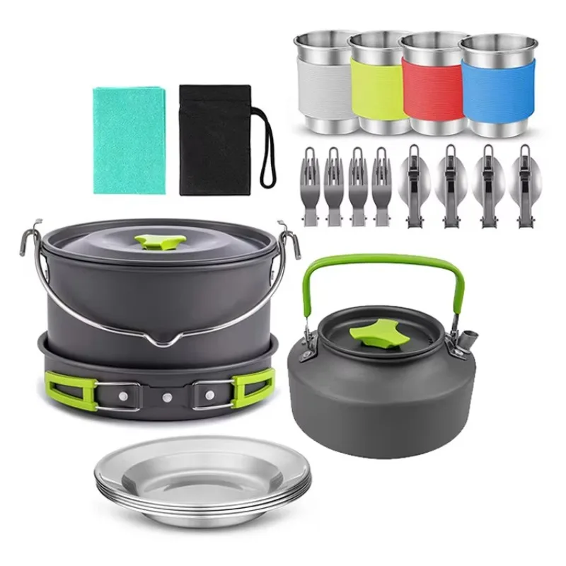 High Quality Outdoor Lightweig - Quality Camping Cooking Set のレビューと価格