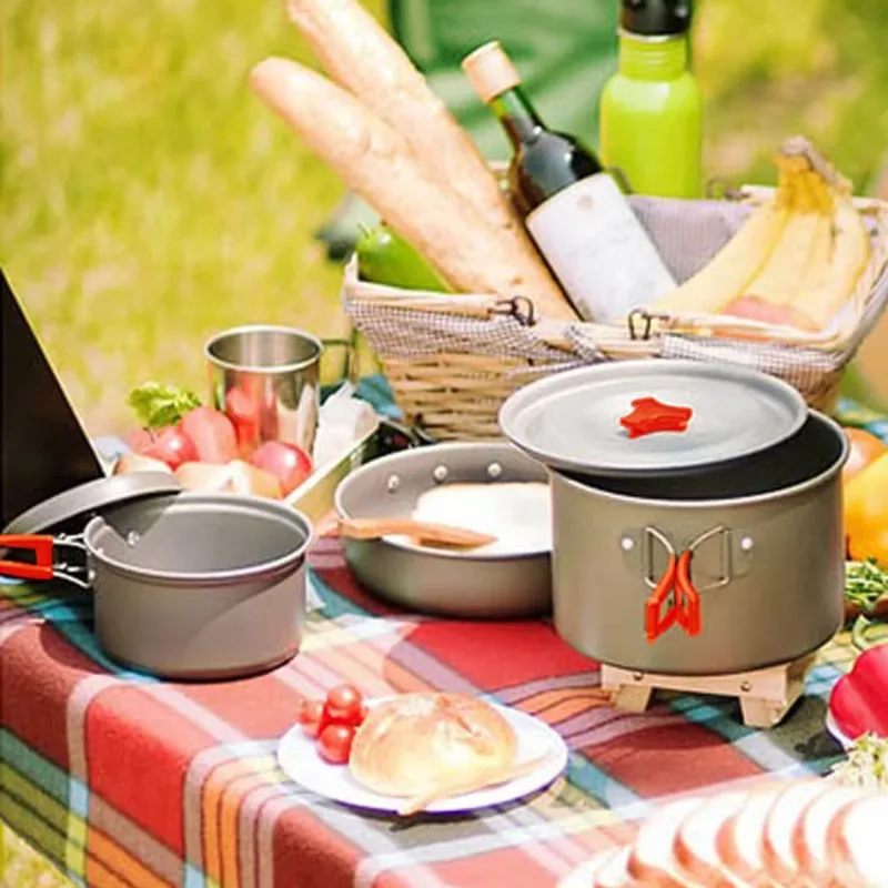High Quality Outdoor Lightweig - Quality Camping Cooking Set のレビューと価格