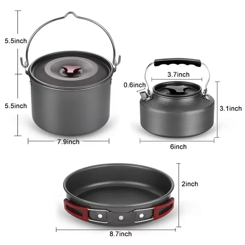 High Quality Outdoor Lightweig - Quality Camping Cooking Set のレビューと価格