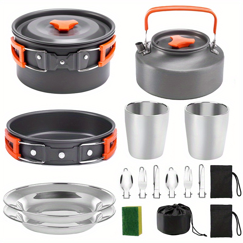 17pcs Camping Cookware Set, Po - Camping Cooking Pan Set のレビューと価格