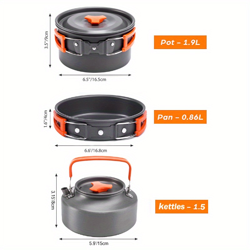 17pcs Camping Cookware Set, Po - Camping Cooking Pan Set のレビューと価格