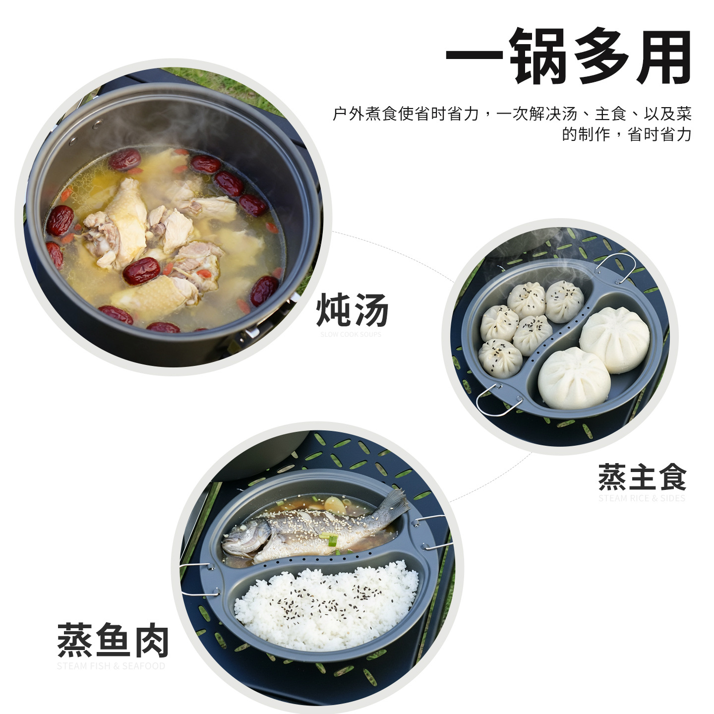 6.5L Large Capacity Mandarin D - Camping Cooking Set Large のレビューと価格