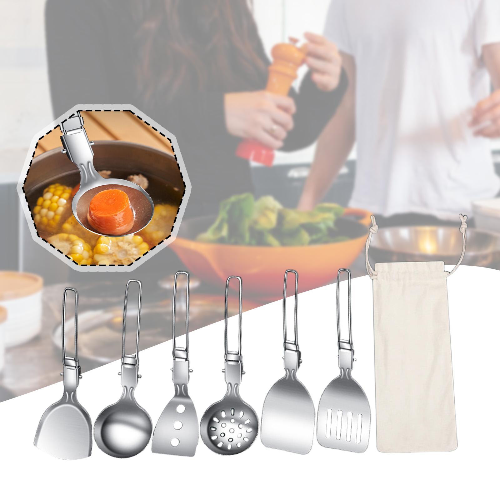 7Pcs Camp Cooking Utensil Set  - Camping Cooking Essentials Kit のレビューと価格