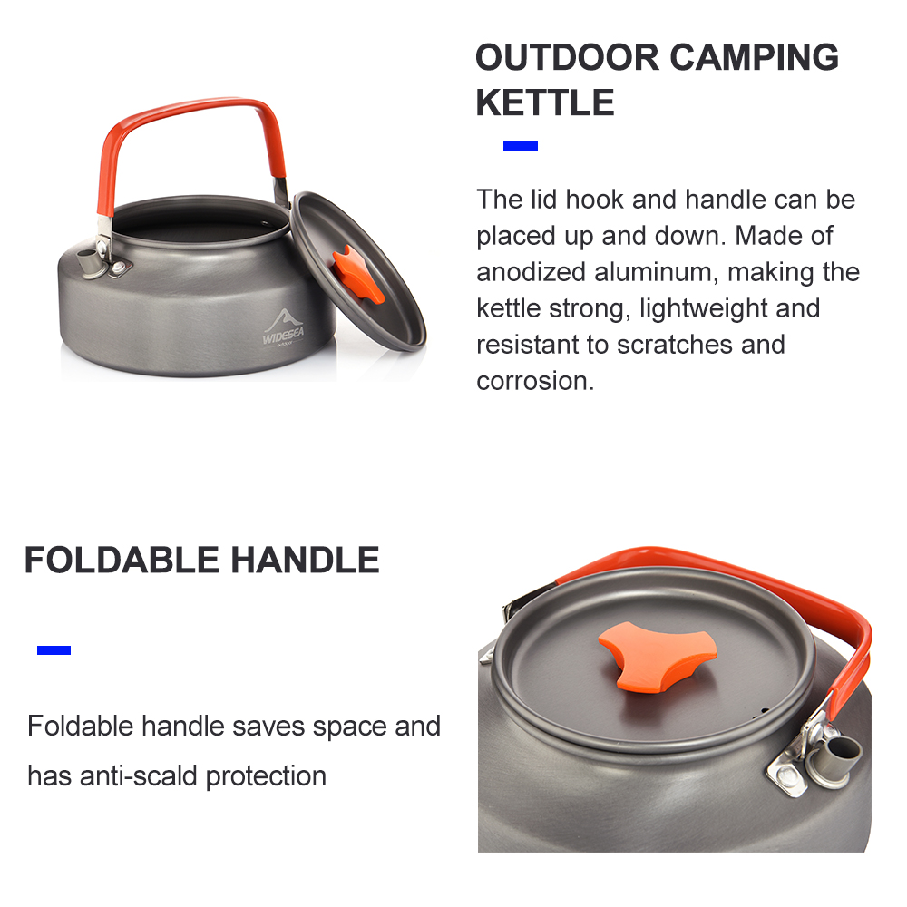 Widesea 1.1L 2L1.5L Camping Wa - Camping Cooking Pan Set のレビューと価格