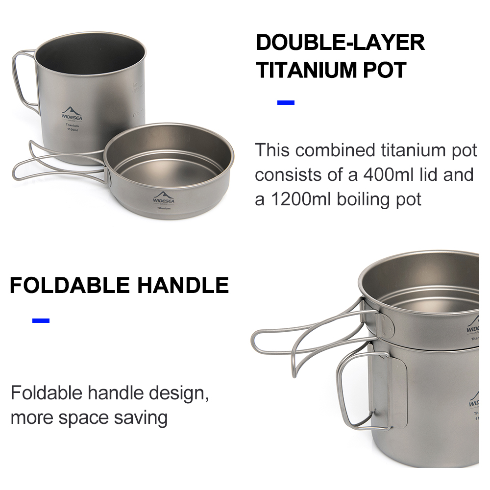 Widesea Ultralight Titanium Ca - Camping Cooking Mug のレビューと価格