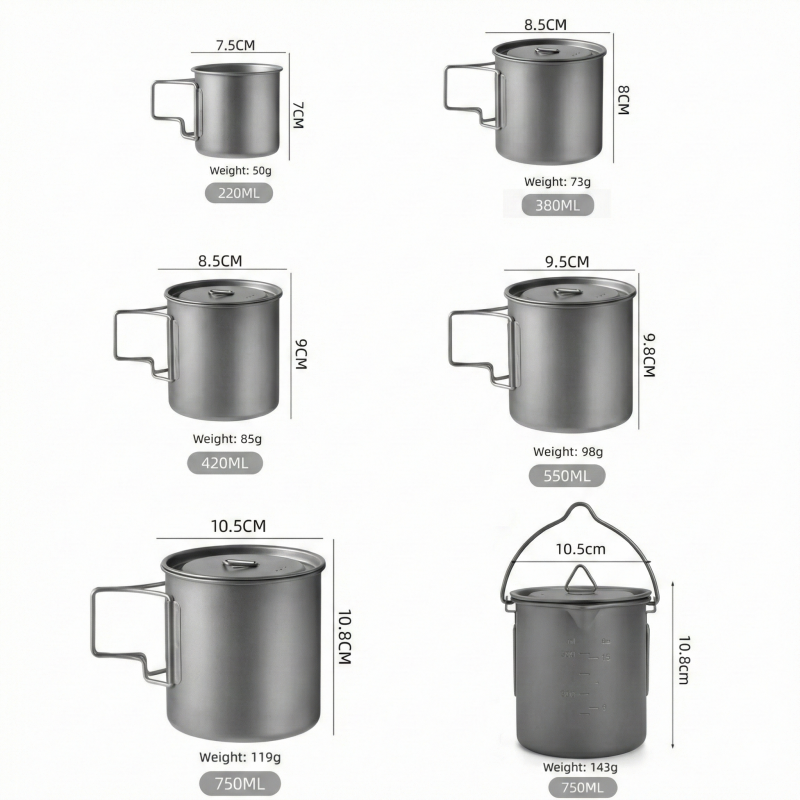 Titanium Camping Mug with Fold - Camping Cooking Mug のレビューと価格