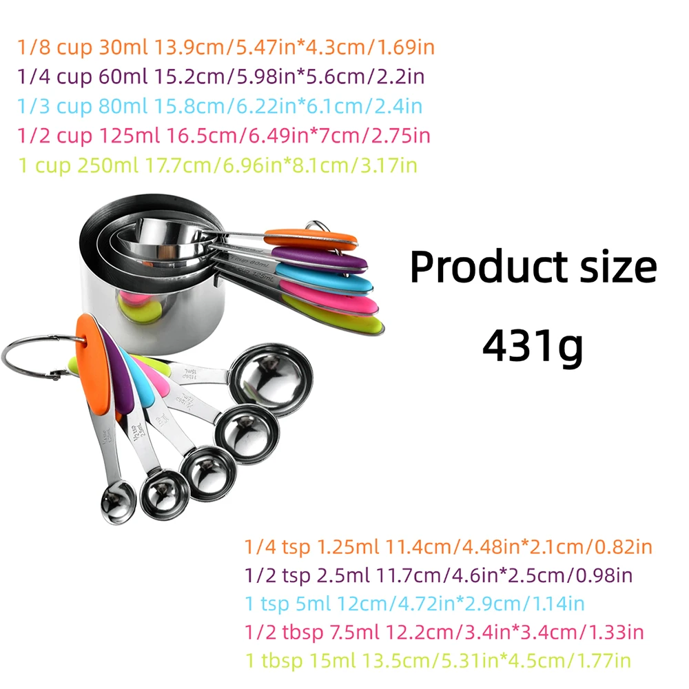 5/10Pcs Stainless Steel Measur - Camping Cooking Pan Set のレビューと価格