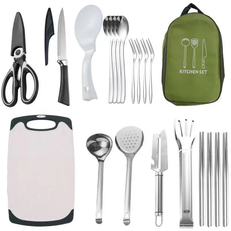 Compact All-in-One Portable Ca - Camping Cooking Essentials Kit のレビューと価格
