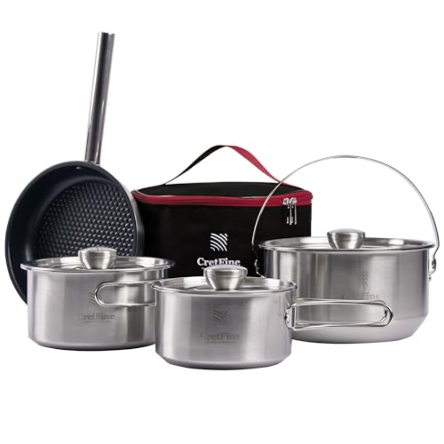 CampPro Camp Cooking Set for 4 - Camping Cooking Handle のレビューと価格