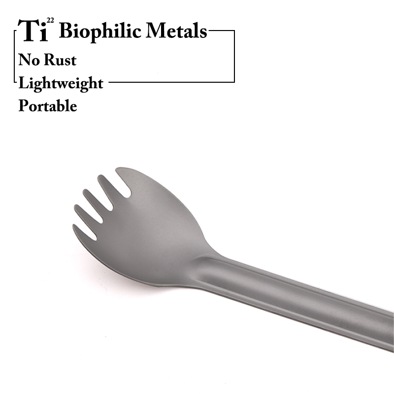 TiTo Titanium Spork Spoon Long - Camping Cooking Handle のレビューと価格