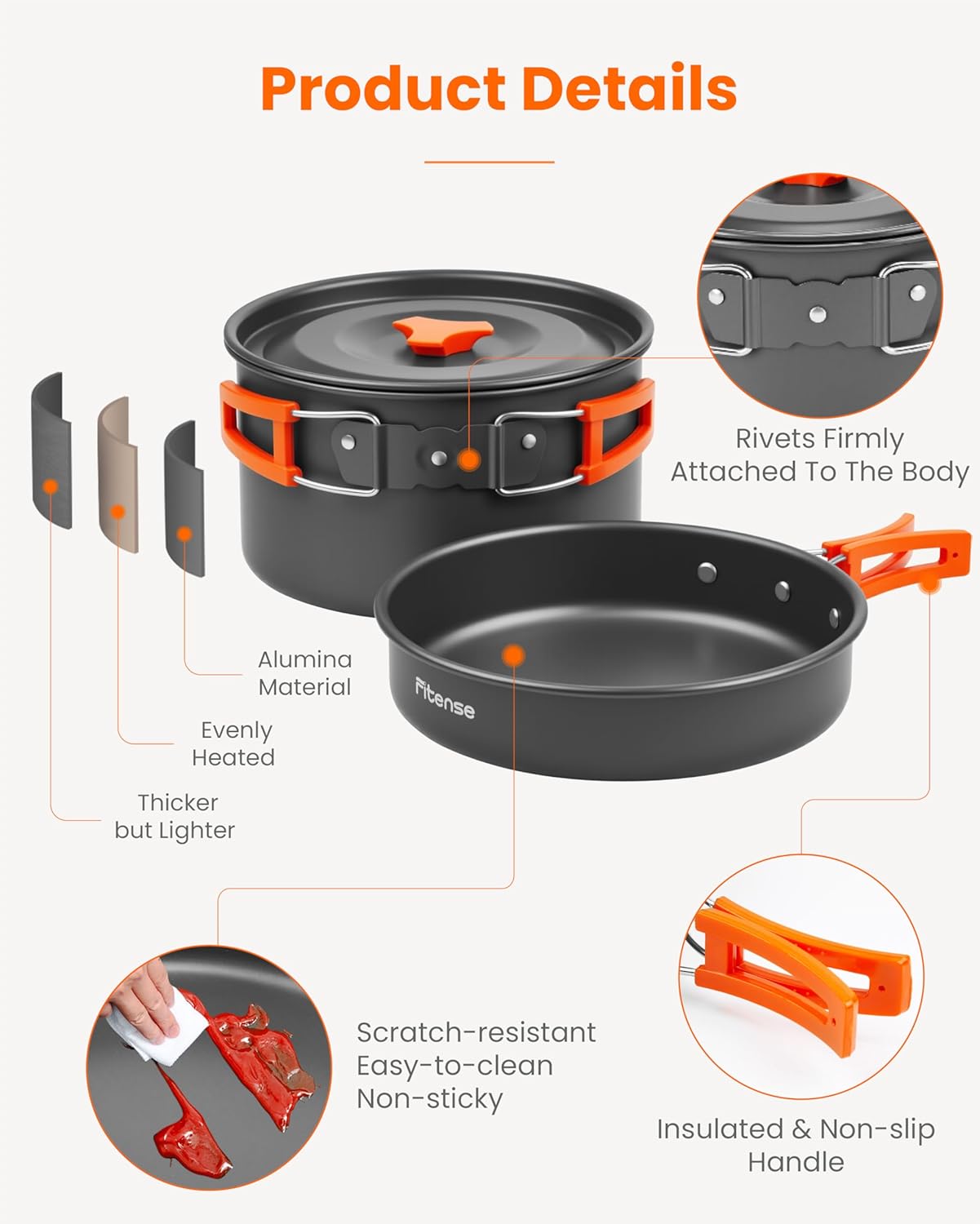 21Pcs Camping Cookware Mess Ki - Camping Cooking Essentials Kit のレビューと価格