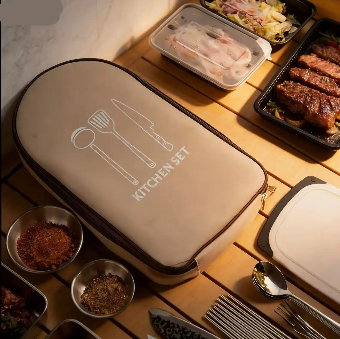 Compact All-in-One Portable Ca - Camping Cooking Essentials Kit のレビューと価格