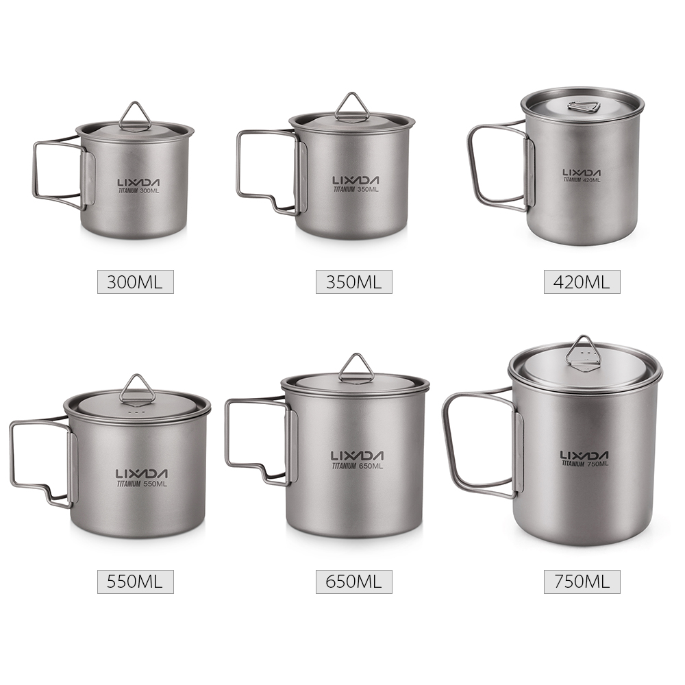 Lixada Water Cup Mug Titanium  - Camping Cooking Mug のレビューと価格