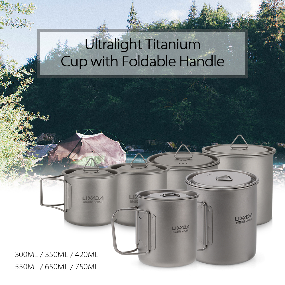 Lixada Water Cup Mug Titanium  - Camping Cooking Mug のレビューと価格