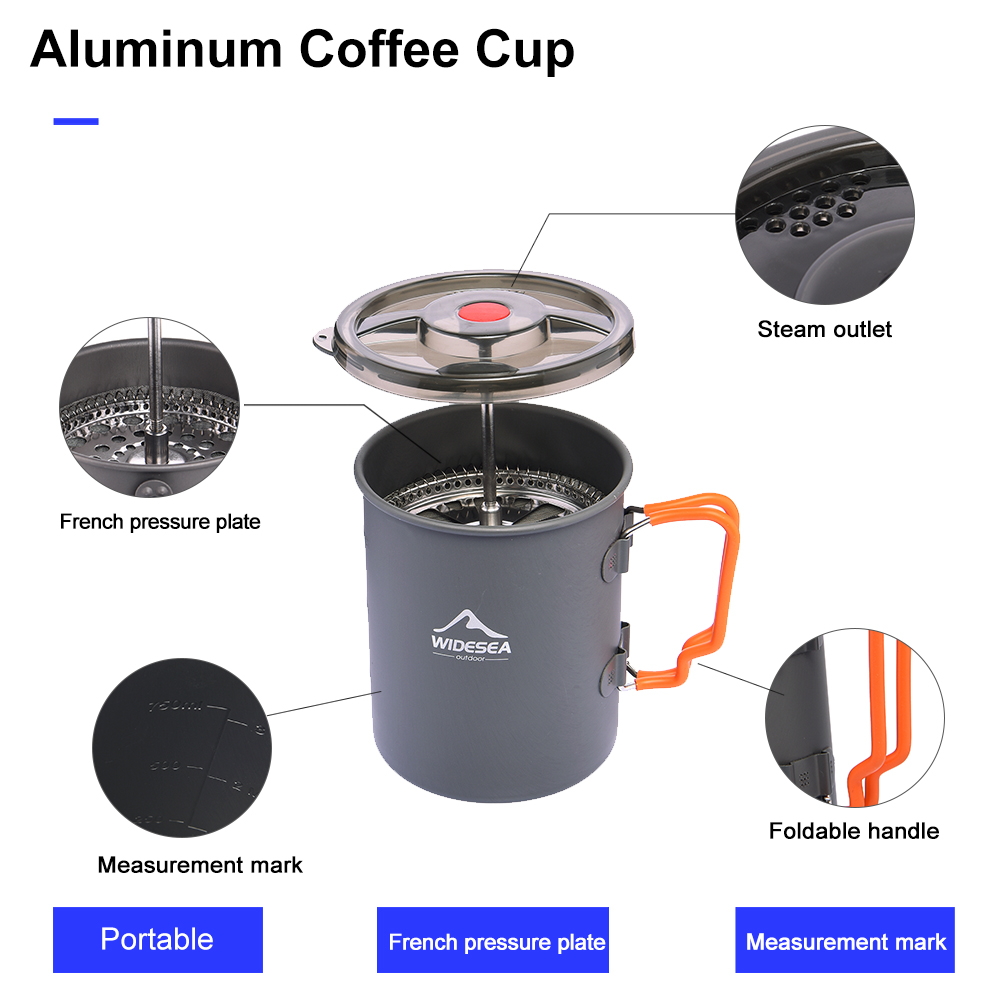 Widesea Camping Coffee Pot wit - Camping Cooking Kit のレビューと価格