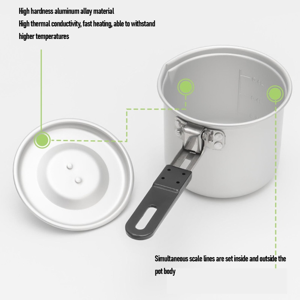 Camping Cooking Pot, 770ml Por - Camping Cooking Handle のレビューと価格