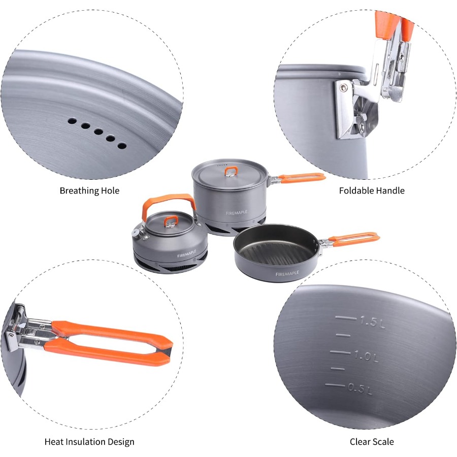 Fire-Maple Feast 4 Piece Campi - Camping Cooking Kit のレビューと価格