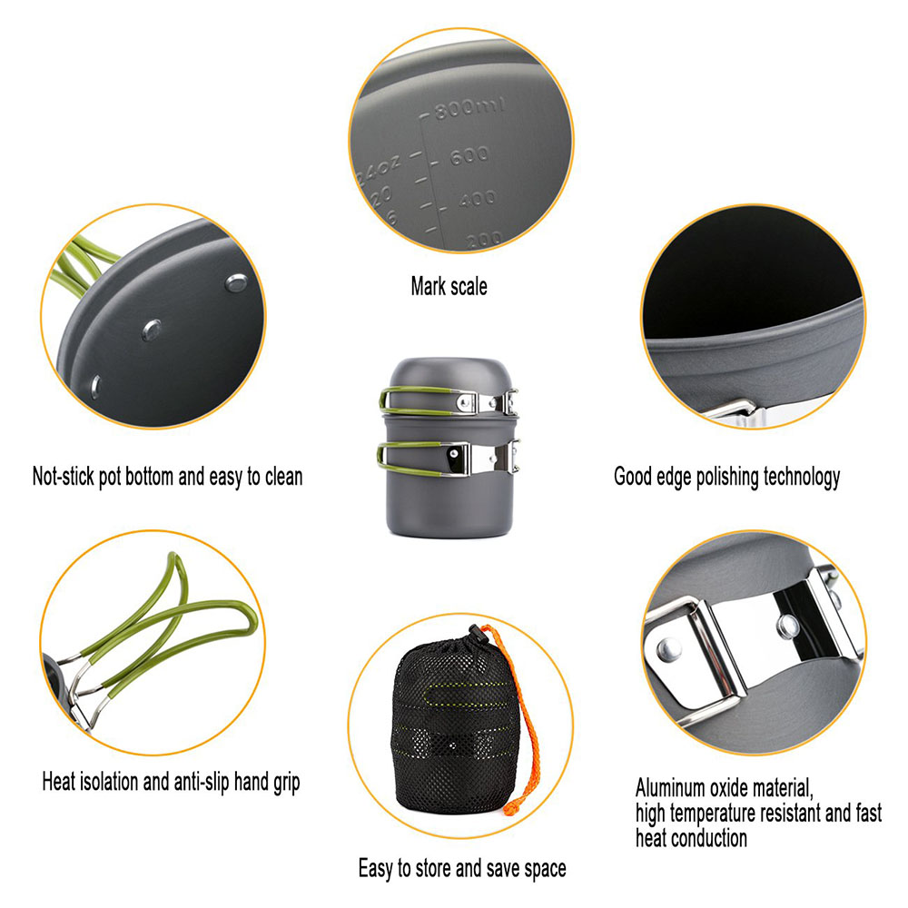 Ultralight Camping Pots Cookwa - Camping Cooking Pan Set のレビューと価格