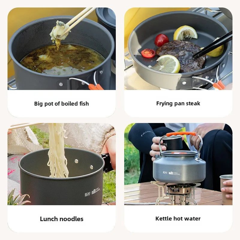 High Quality Outdoor Tableware - Quality Camping Cooking Set のレビューと価格