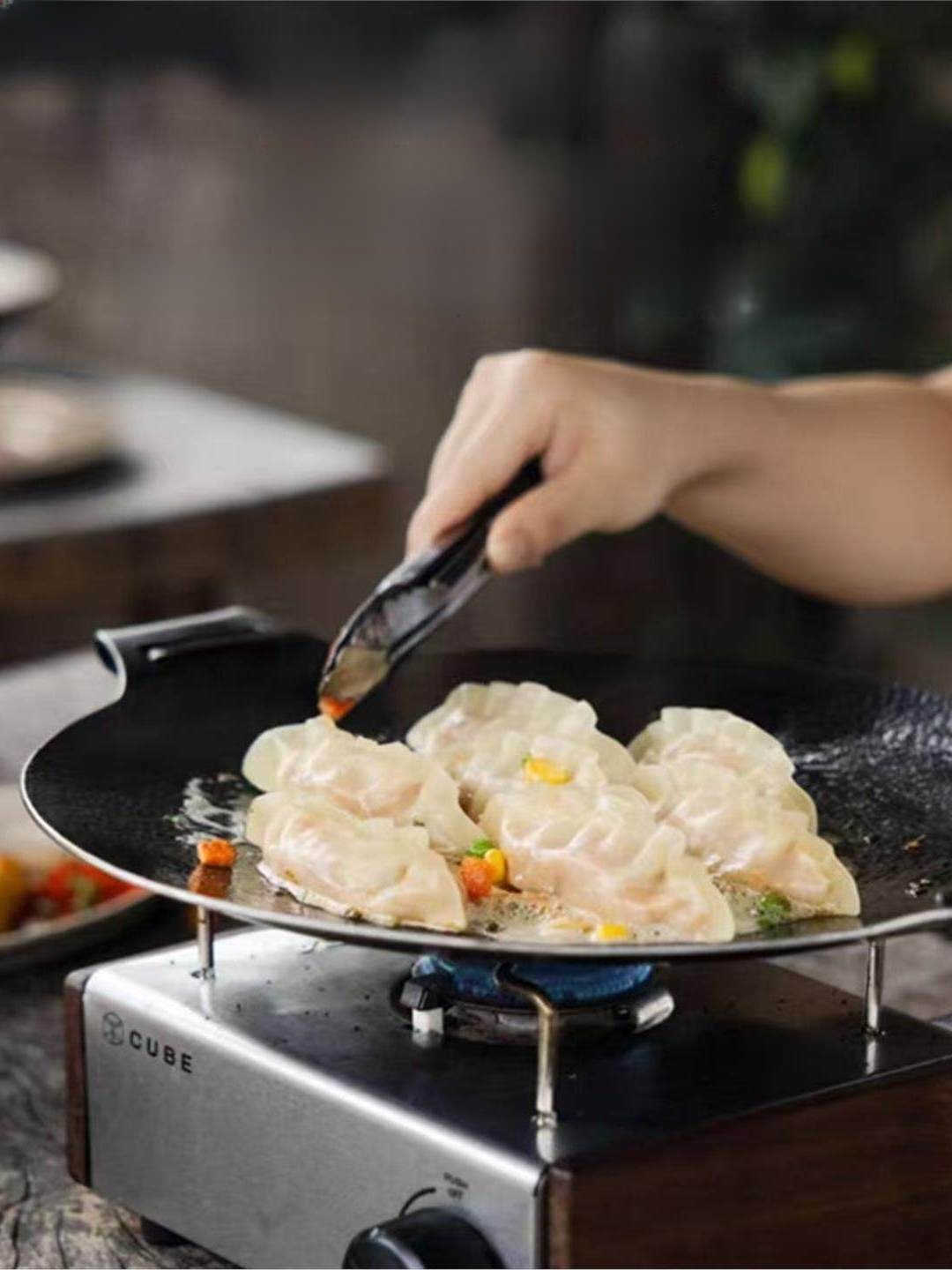 Outdoor Cast Iron Charcoal Gri - Camping Cooking Pan のレビューと価格