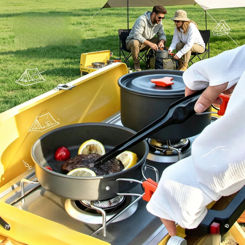 10pcs Camping Cookware Set Hig - Quality Camping Cooking Set のレビューと価格