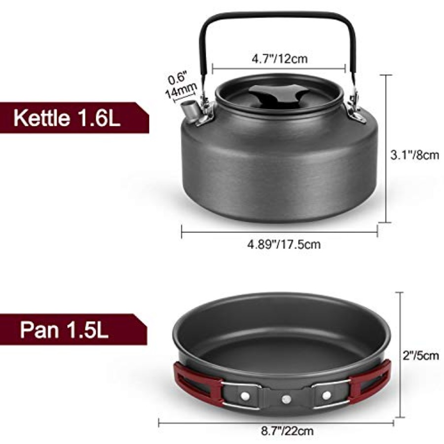 22pcs Camping Cookware Mess Ki - Camping Cooking Set Large のレビューと価格