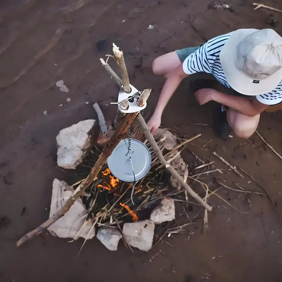 Stainless Steel Portable Campi - Camping Cooking Multi Tool のレビューと価格