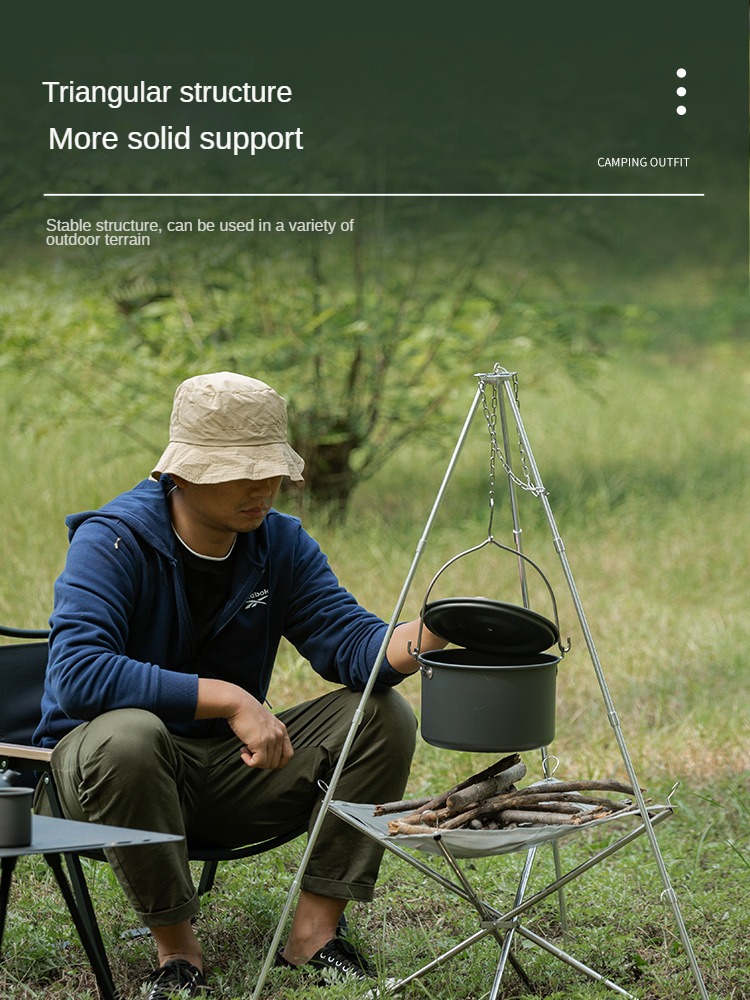 Camping Bonfire Tripod Portabl - Camping Cooking Multi Tool のレビューと価格