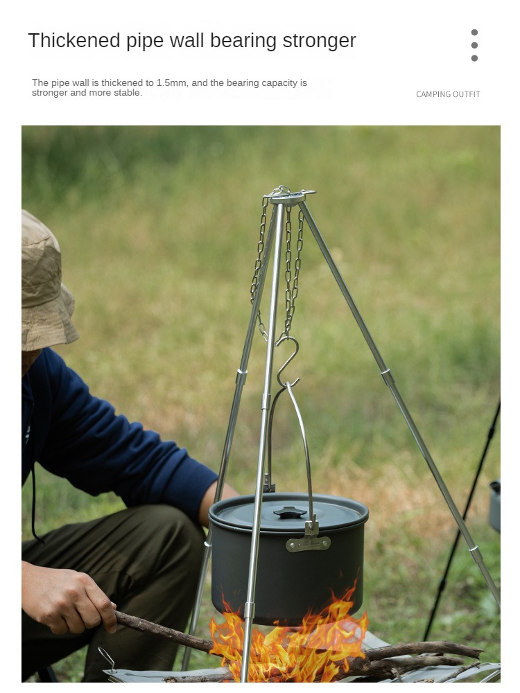 Camping Bonfire Tripod Portabl - Camping Cooking Multi Tool のレビューと価格