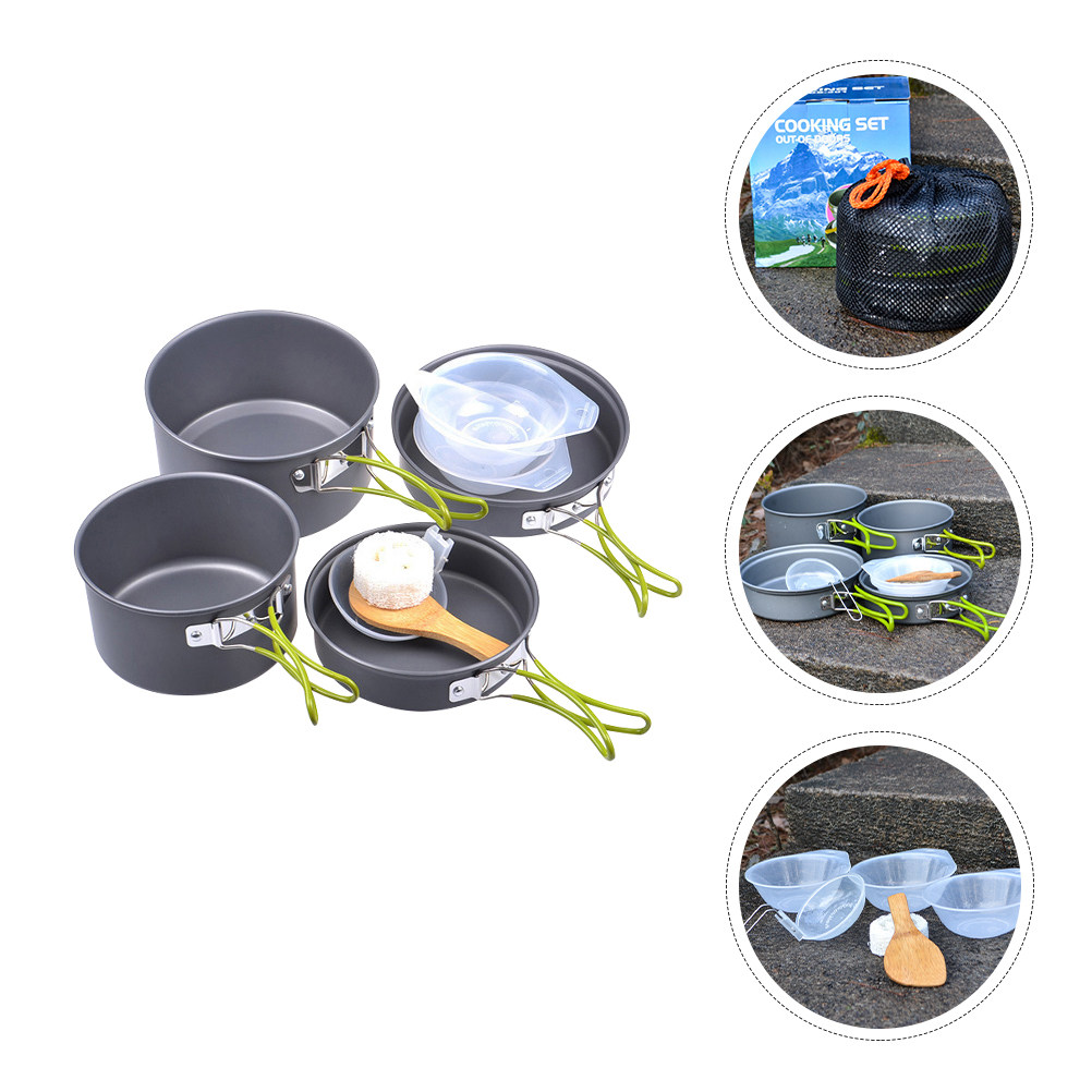 1Set Portable Camping Cookware - Camping Cooking Pan Set のレビューと価格