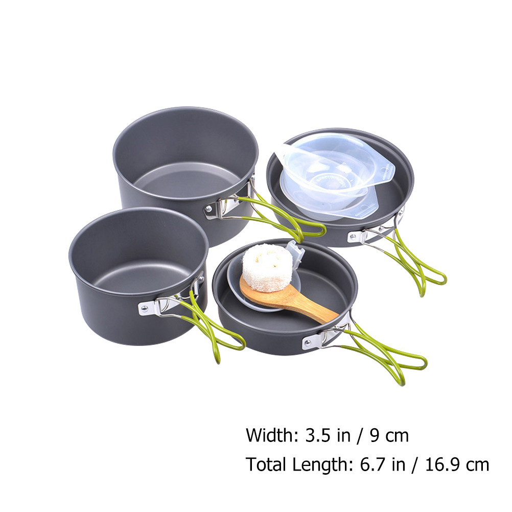 1Set Portable Camping Cookware - Camping Cooking Pan Set のレビューと価格