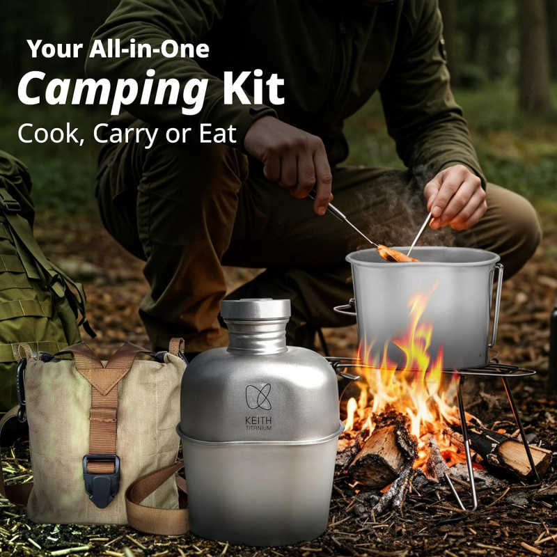 Keith Titanium Bottle Outdoor  - Camping Cooking Kit のレビューと価格