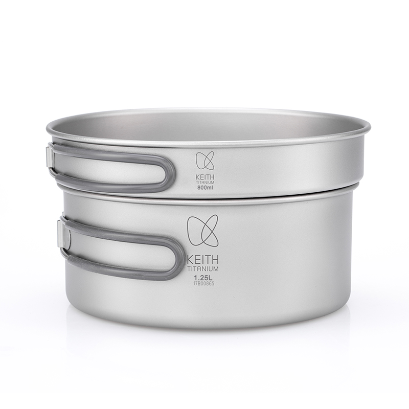 KEITH Pure Titanium 2-Piece Co - Camping Cooking Pan Set のレビューと価格