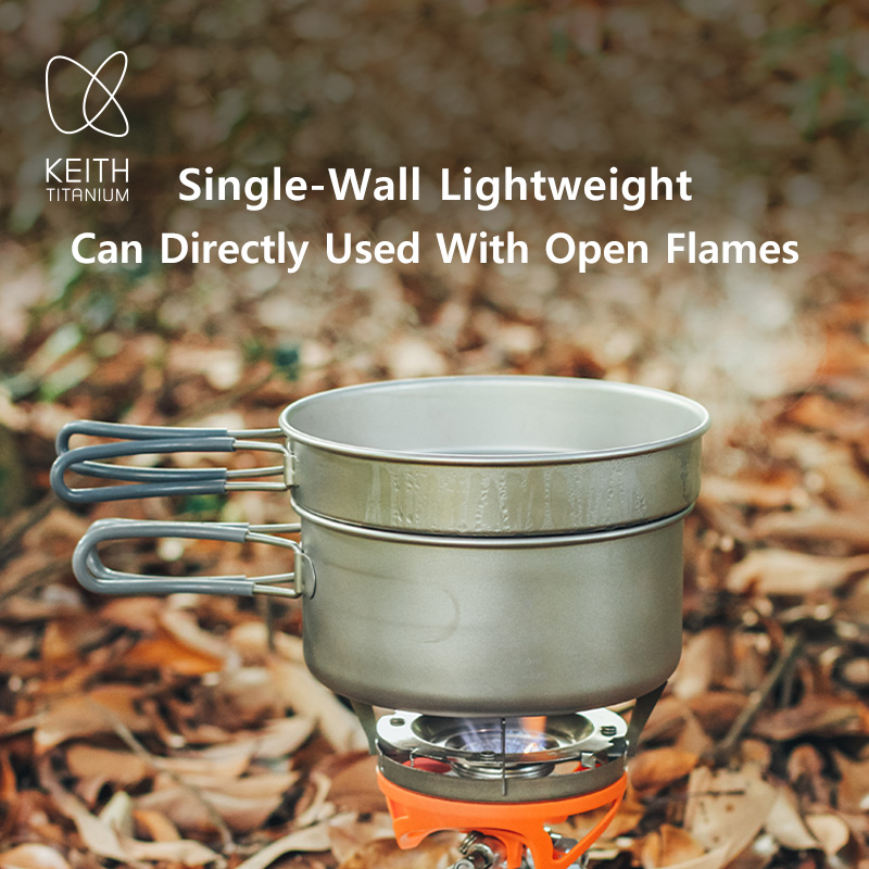 KEITH Pure Titanium 2-Piece Co - Camping Cooking Pan Set のレビューと価格