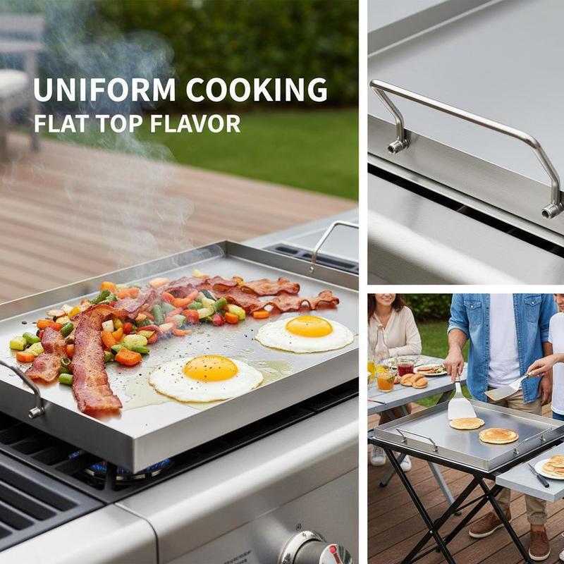Flat Top Grill Plate 23x16 inc - Camping Cooking Handle のレビューと価格