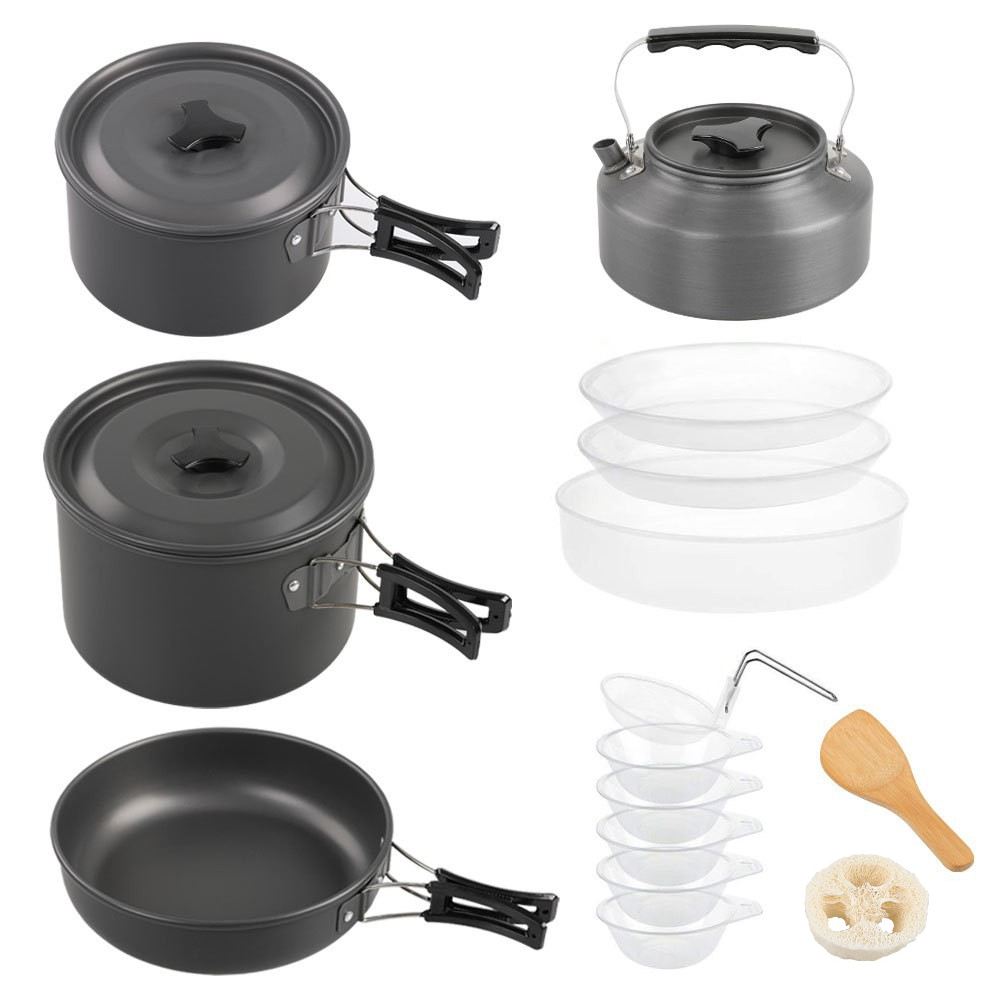 Outdoor large cooking set, 2-4 - Camping Cooking Set Large のレビューと価格