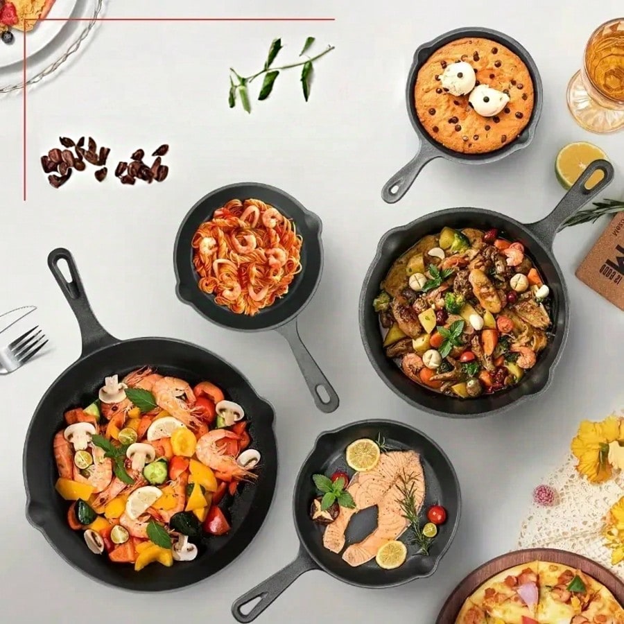 3-Piece Cast Iron Cookware Ess - Camping Cooking Essentials Kit のレビューと価格