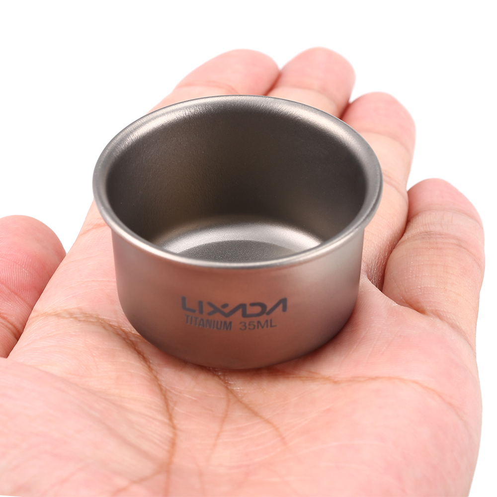 1/3pcs Lixada 35ml Mini Titani - Camping Cooking Mug のレビューと価格