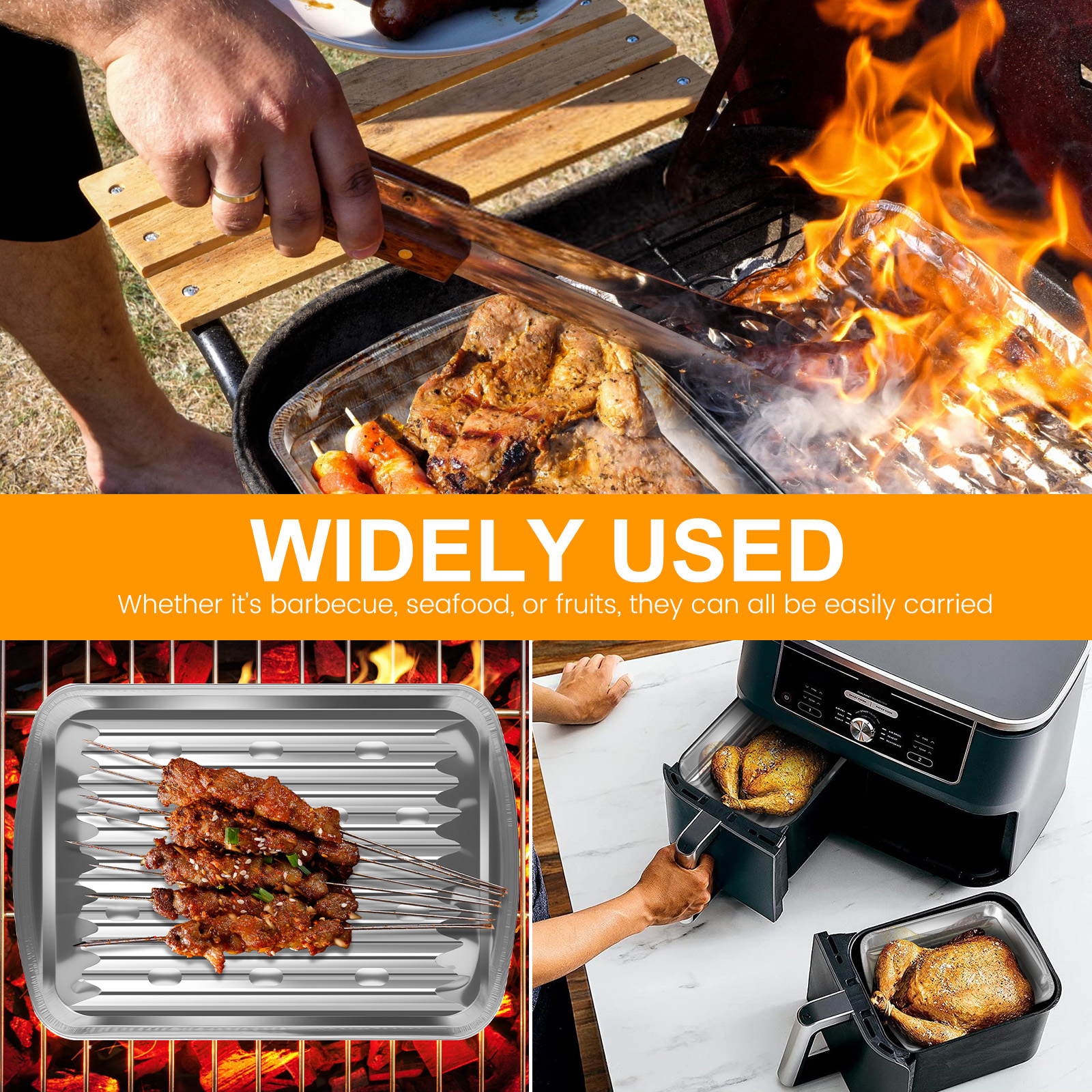 Aluminum Foil Trays Non-Stick  - Camping Cooking Pan のレビューと価格