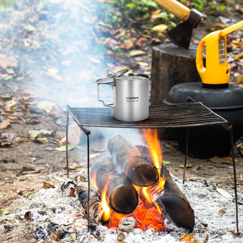 Lixada 750ml Cup Outdoor Stain - Camping Cooking Mug のレビューと価格