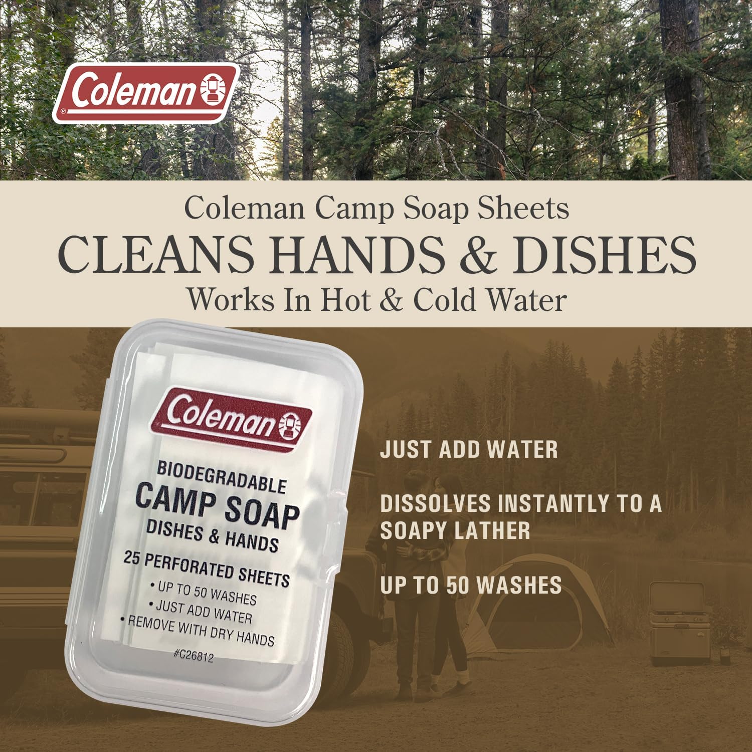 Camp Soap Sheets for Camping – - Biodegradable Soap Camp のレビューと価格