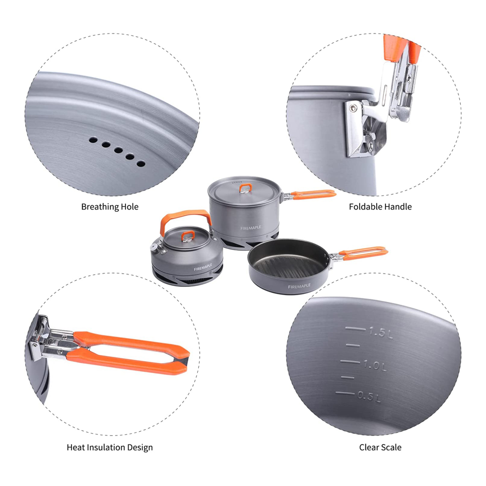 Fire Maple Camping Cookware Ut - Camping Cooking Pan Set のレビューと価格