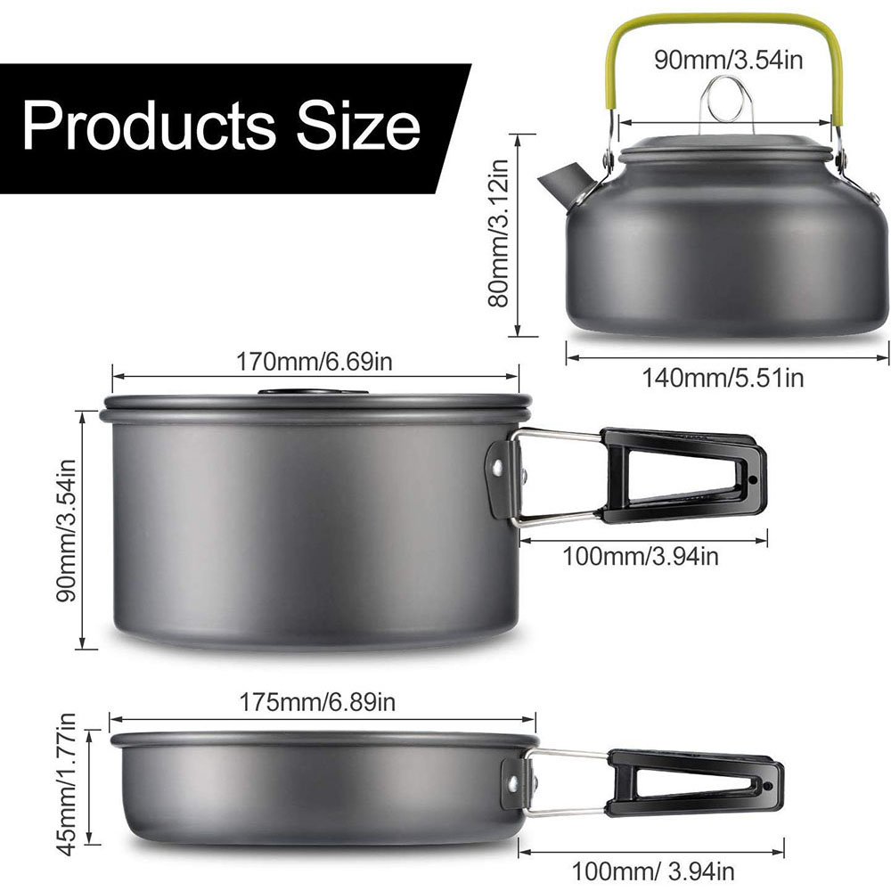 Outdoor camping cookware set m - Camping Cooking Pan Set のレビューと価格