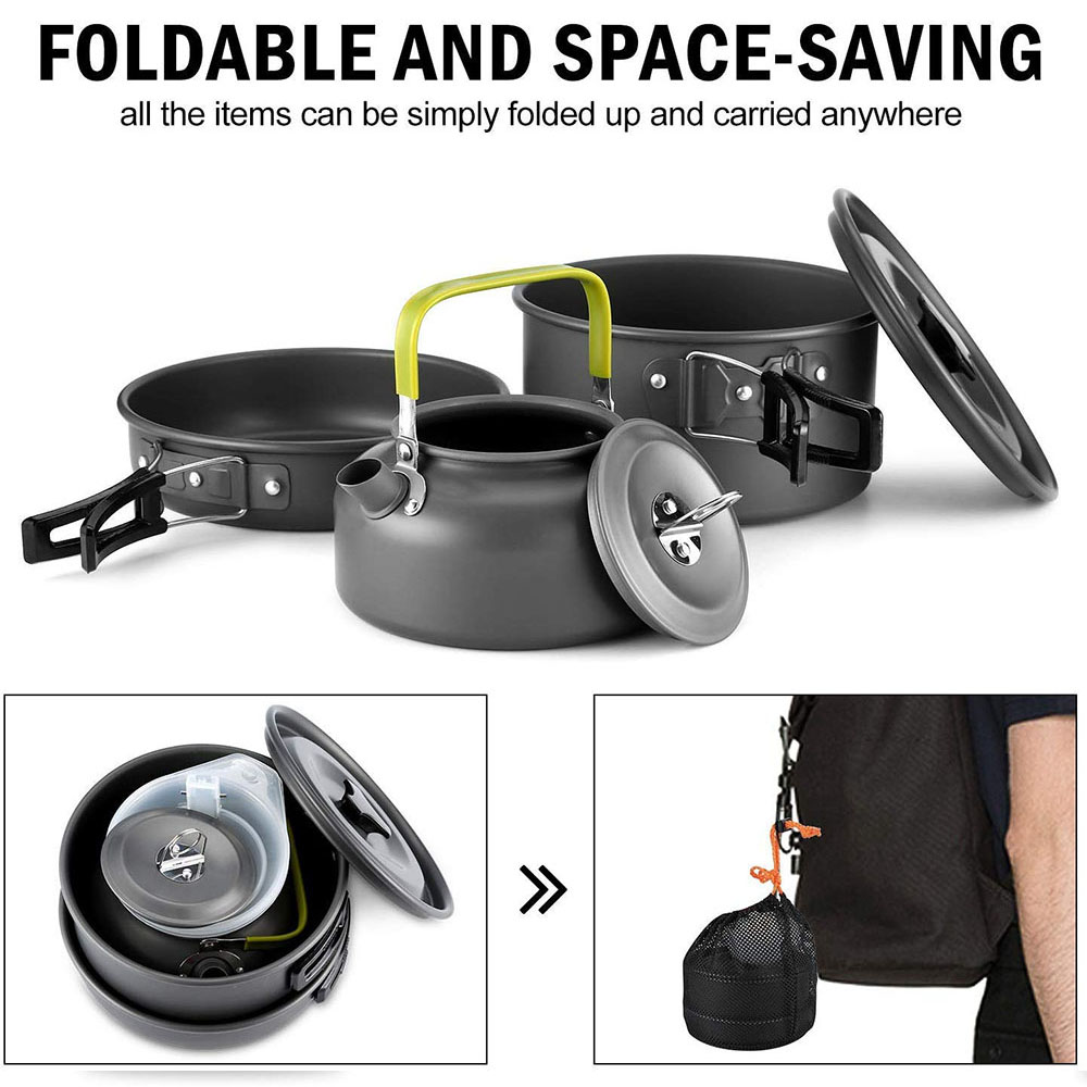 Outdoor camping cookware set m - Camping Cooking Pan Set のレビューと価格