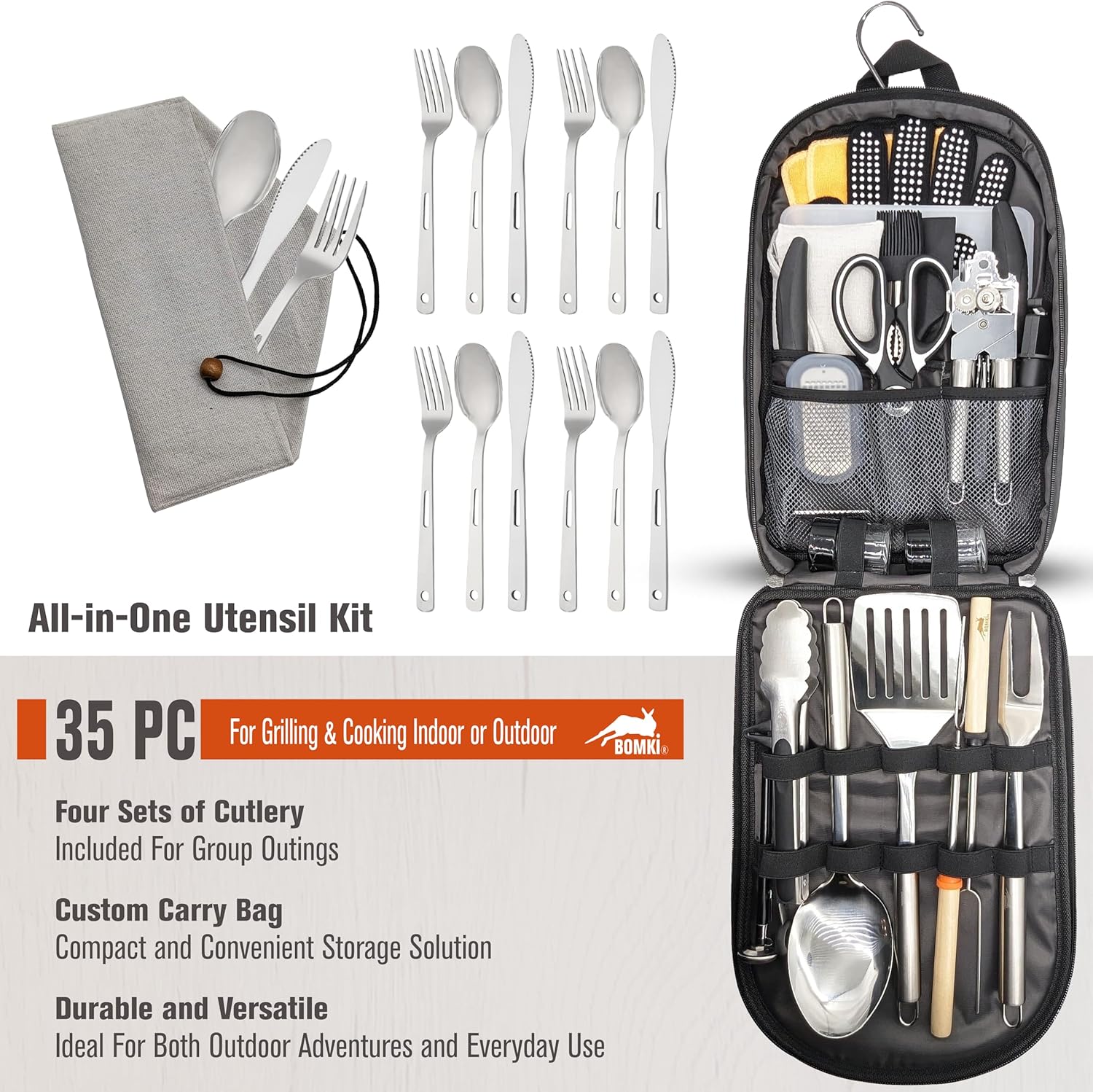 35-Piece Camping Cooking Utens - Camping Cooking Essentials Kit のレビューと価格