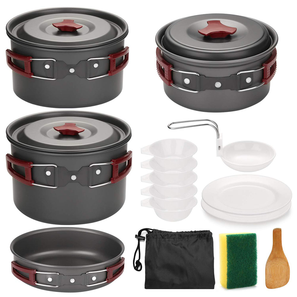 Outdoor Camping Cookware Kit N - Camping Cooking Pan Set のレビューと価格